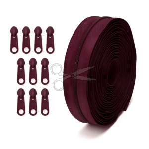 NEKONEČNÝ ZIP 4,5 m s 10 Jezdci - Vínový