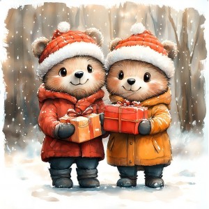 PANEL vánoční  - velur č. 0410 MEDVÍDEK