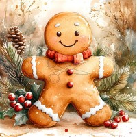 PANEL - velur č. 0419 PERNÍČEK PANEL vánoční se vzorem PERNÍČEKU