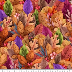 metráž - KOČÁRKOVINA - LISTÍ podzimní BAREVNÉ metráž - KOČÁRKOVINA - LISTÍ podzimní BAREVNÉ