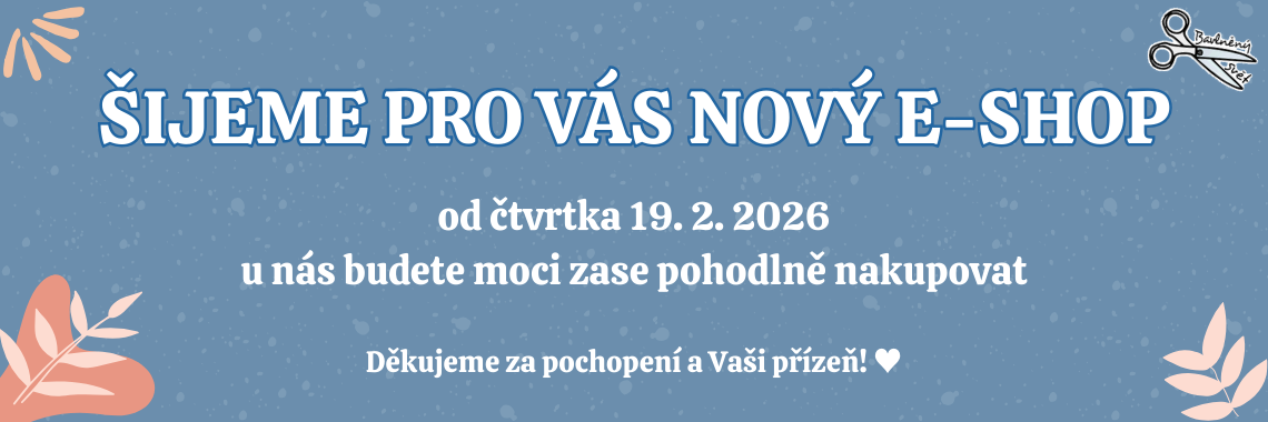 šijeme nový e-shop