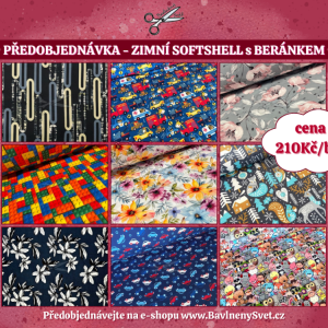 SOFTSHELL s BERÁNKEM vzorovaný