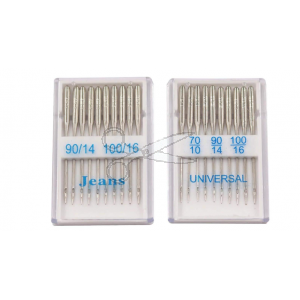 Sada jehel do šicího stroje - UNIVERZÁLNÍ + JEANS