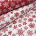 metráž - plátno VÁNOČNÍ - SNĚHOVÉ vločky ČERVENÉ na bílém š.240cm metráž - plátno VÁNOČNÍ - SNĚHOVÉ vločky ČERVENÉ na bílém š.240cm