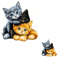 NAŽEHLOVAČKA 2ks - Tři kočičky