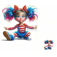 NAŽEHLOVAČKA 2ks - Holčička duhová