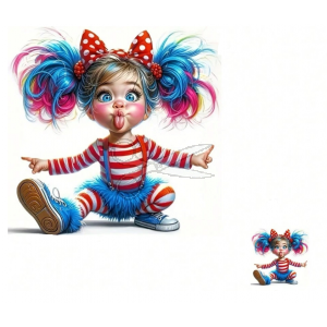 NAŽEHLOVAČKA 2ks - Holčička duhová NAŽEHLOVAČKA 2ks - Holčička duhová